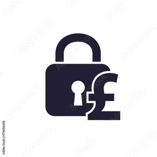 fixed costs icon with a lock and pound