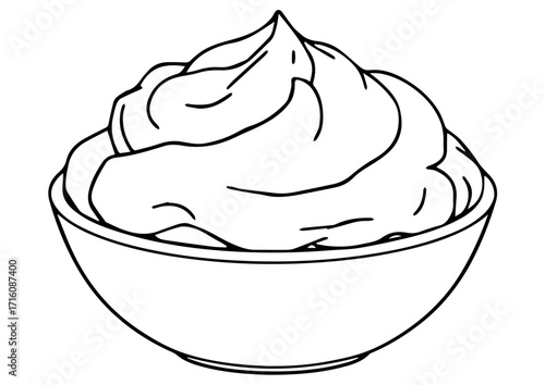 Creamy mashed potatoes in a bowl for thanksgiving day  