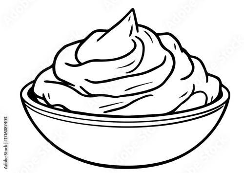 Creamy mashed potatoes in a bowl for thanksgiving day  