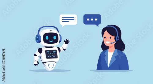 AI Chatbot Assisting a Customer Service Representative.