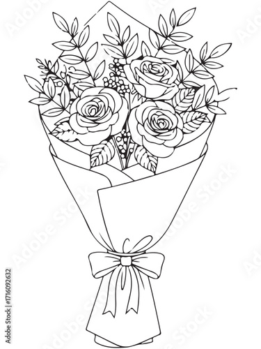 Bloom & Relax Flower Coloring Pages for Adults