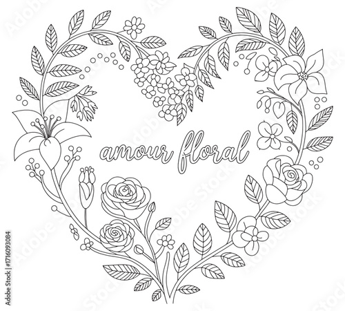 Bloom & Relax Flower Coloring Pages for Adults
