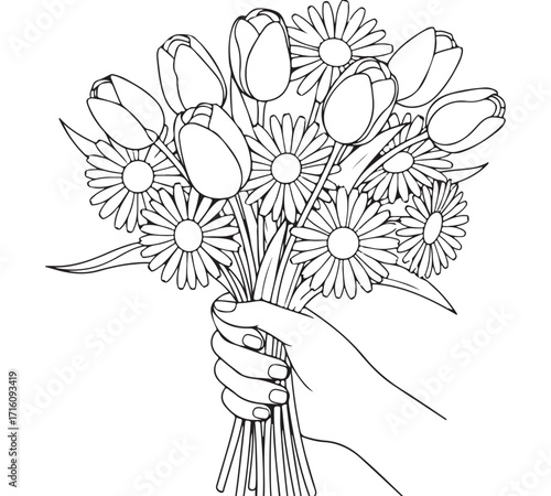 Bloom & Relax Flower Coloring Pages for Adults