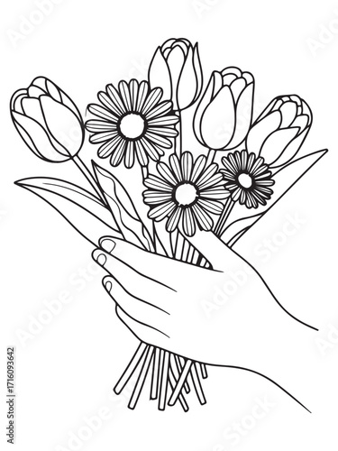 Bloom & Relax Flower Coloring Pages for Adults