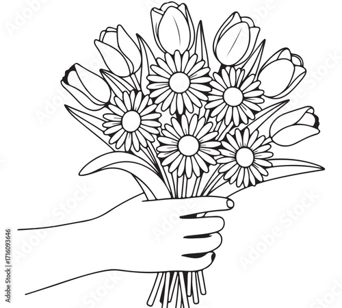 Bloom & Relax Flower Coloring Pages for Adults