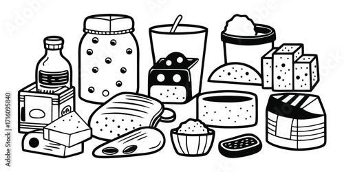 A diverse collection of baking ingredients and supplies for culinary creations