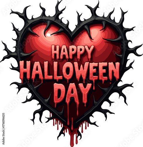 heart with fire (HAPPY HALLOWEEN DAY)