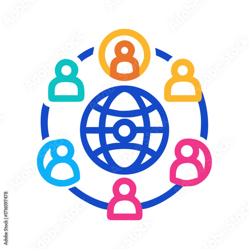 Global Community Logo Icon Elements Template. Community human Logo template vector. Community health care. Abstract Community logo .vector icon
