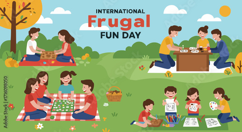 Vector illustration internasional frugal fun day