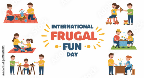 Vector illustration internasional frugal fun day