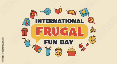 Vector illustration internasional frugal fun day