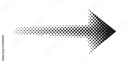 Wallpaper Mural Dotted arrow gradient design. Vector isolated elements. Arrow halftone effect.vector icon
 Torontodigital.ca