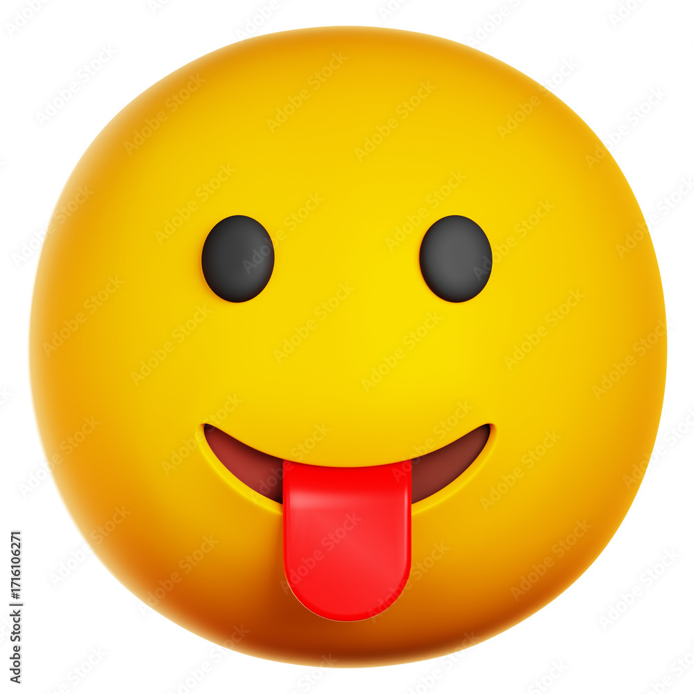 Fototapeta premium Face with Tongue