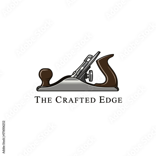 Detailed illustration of a woodworking hand plane, showcasing craftsmanship and precision in woodworking