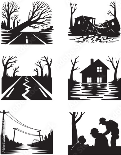 Disaster scenes show destruction, rescue efforts