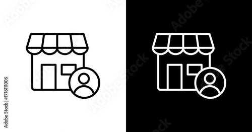 Franchise Ownership White Icon Set Design