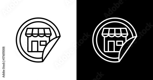 Brand White Icon Set Design