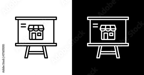 Franchise Training White Icon Set Design