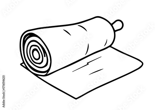 Rolling pin and baking parchment ready for thanksgiving day baking  