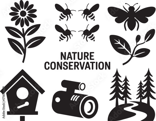 Protect nature with these conservation icons