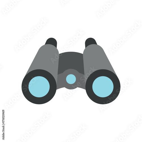 Binoculars icon in color for camping, forest, and exploration visuals.