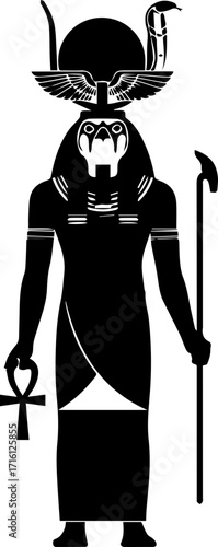 Ancient Egyptian deity Set isolated graphic, god of chaos, storms, desert, and foreign lands