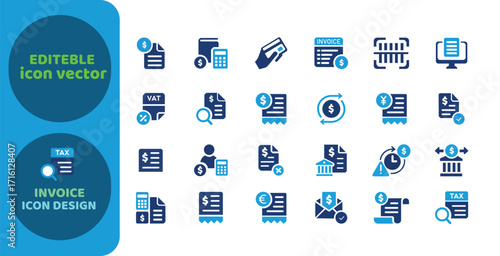 invoice icon set
