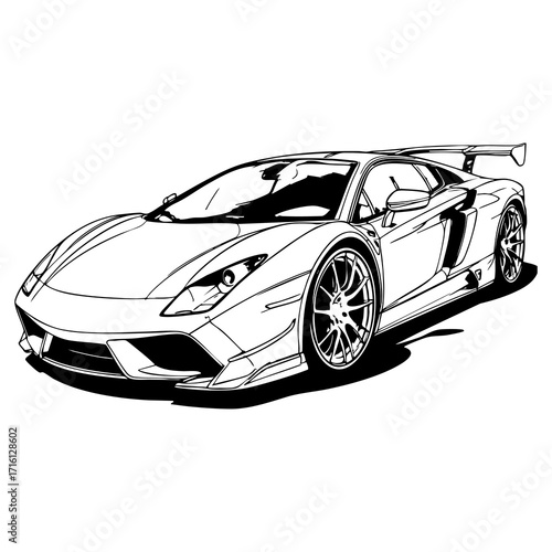 Supercar Coloring Page