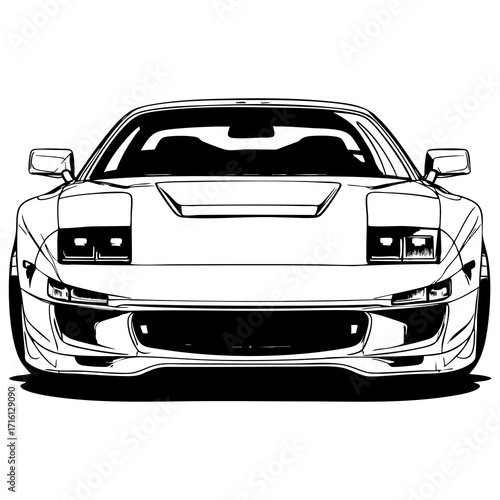 Classic Car Front Coloring Page