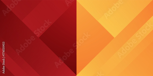 red and yellow boxes creates a bright and colorful abstract composition. It captures the essence of color diversity with shades of orange, amber, and peach that compliment each other