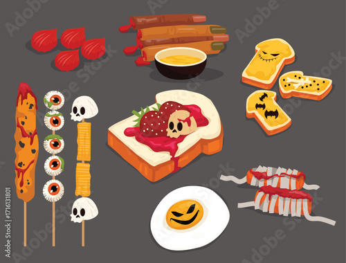 Halloween Food. Illustrations and Vectors.