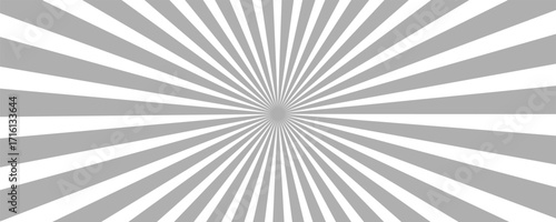 Ray sun light. Sunburst background. Radial circle line. Pattern starburst. Comic beam lines. Sun effect rays. Abstract firework. Concentration stripe. Cartoons lightning style. Vector illustration