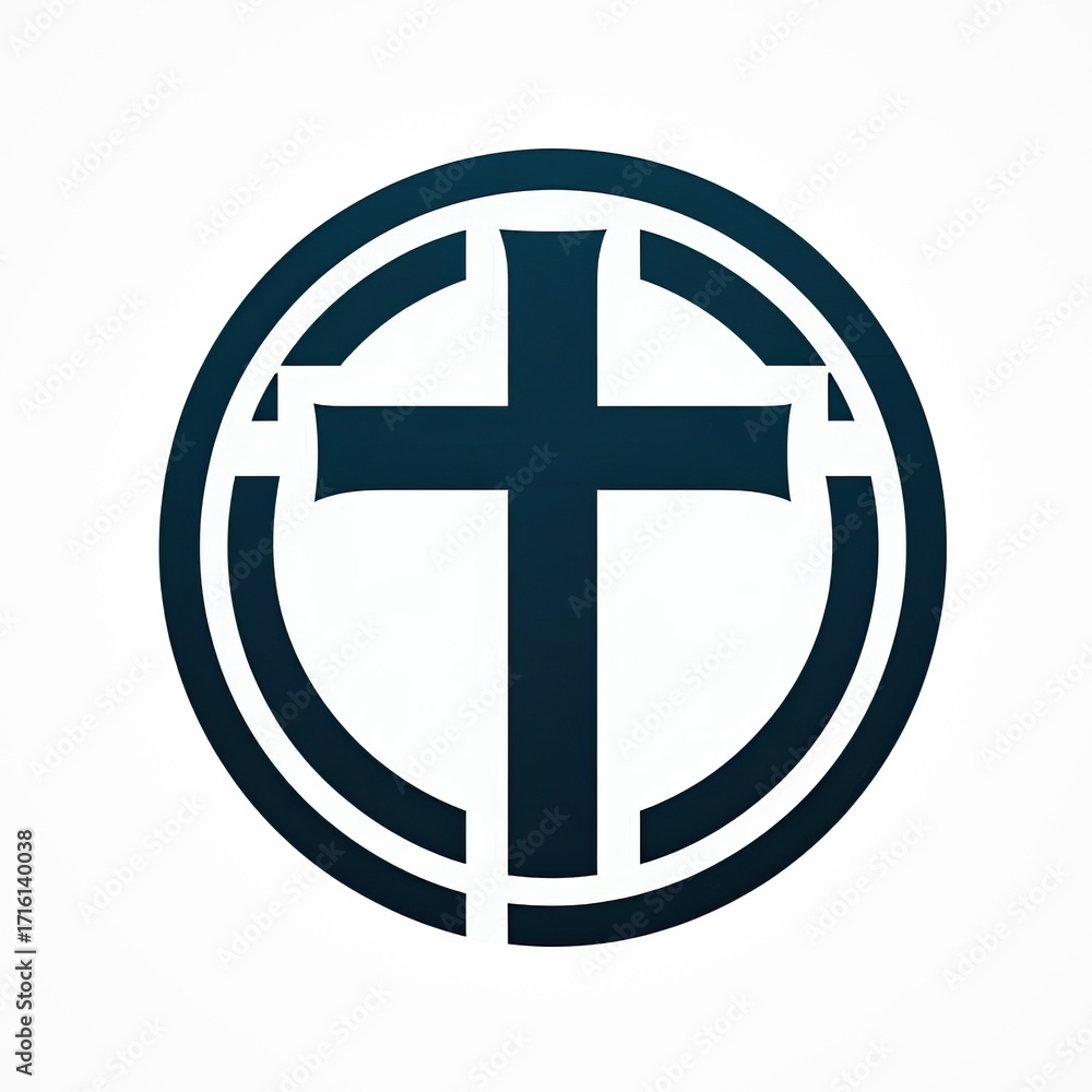Fototapeta premium Cross Symbol on White Background