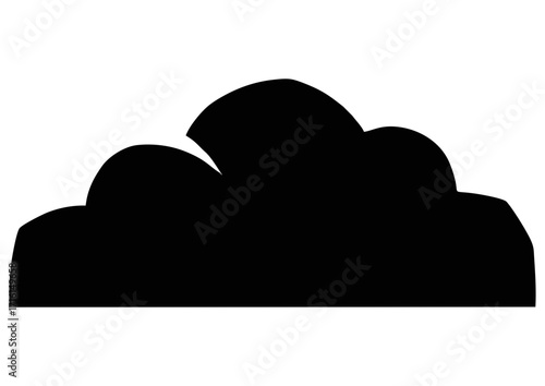 Cute cartoon cloud character illustration with pastel colors and happy face