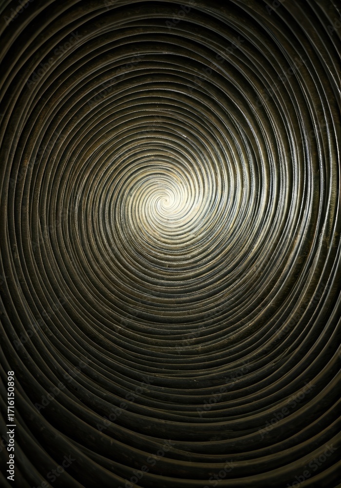 Obraz premium Dark spiral vortex leading to light