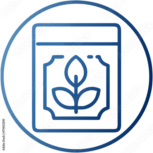 Gradient vector icon of a seed packet