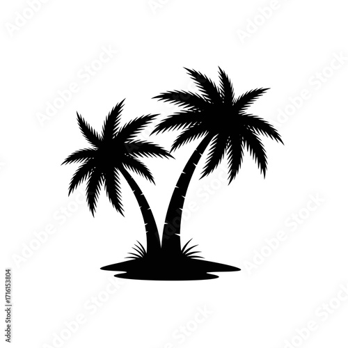silhouette of palm trees