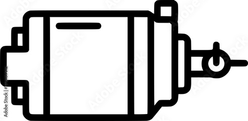 Servo motor outline icon vector

