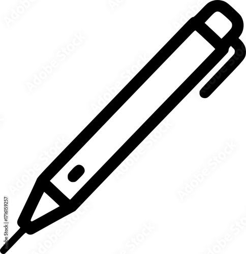 Palm pilot stylus outline icon vector
