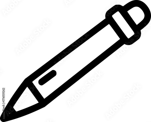 Palm pilot stylus outline icon vector
