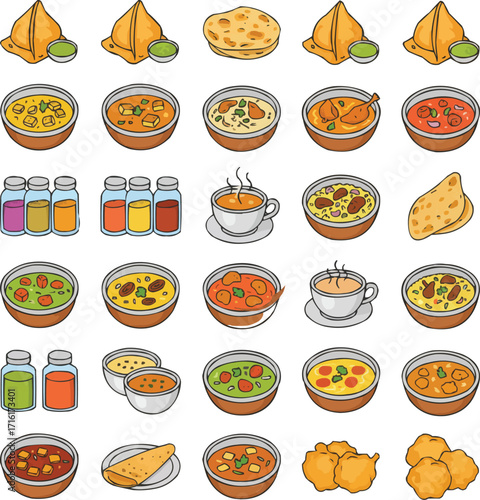 Indian Spice & Food Icons