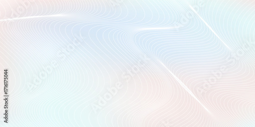Pastel gradient background with smooth geometric wave pattern in light blue and soft pink.