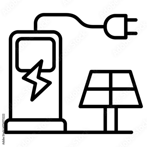 Fotografía Charging Station Outline Icon