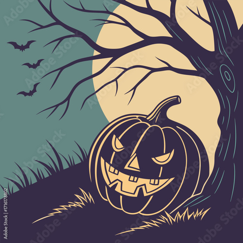 halloween pumpkin vector illustration
