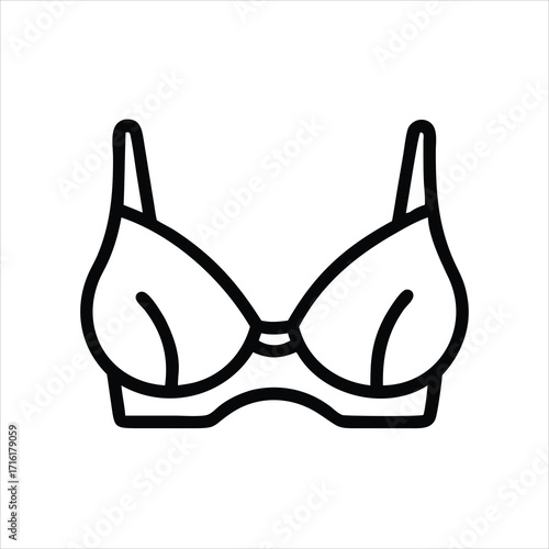 black bra isolated on white
