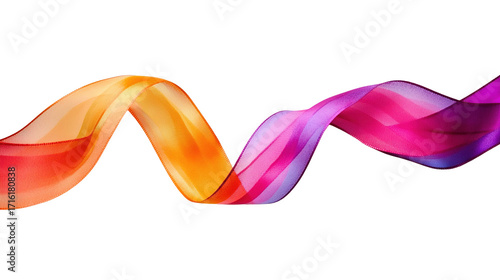 colorful ribbons on white background