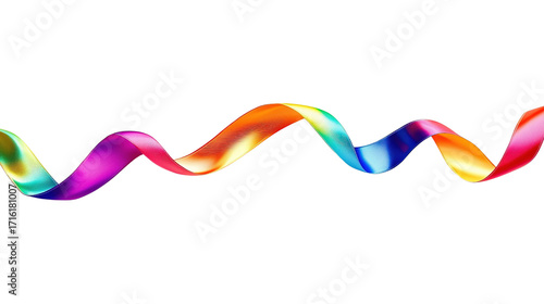 colorful ribbons on white background
