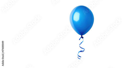 blue balloon isolated on white