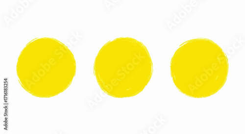 Bright yellow circles in a row bring positive energy and a sunny vibe to your creative project today