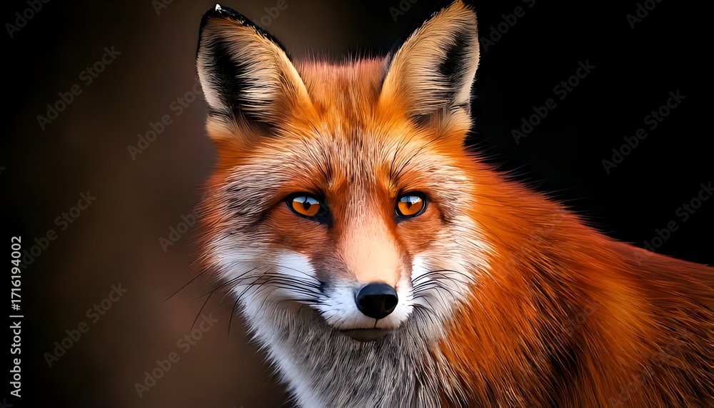 Fototapeta premium Close-up portrait of a red fox (2)